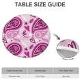 thumbnail image 6 of Round Tablecloth 44" Waterproof Oxford Fabric, Elastic Edge, Paisley Design, Fitted and Easy to Maintain for Kitchen or Patio, 6 of 7