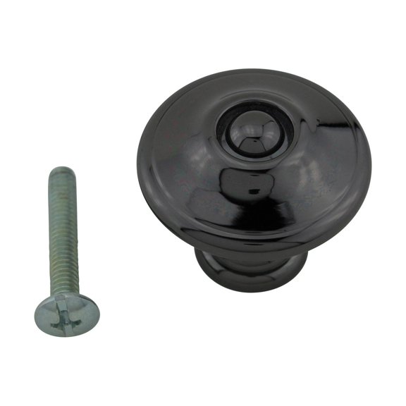 Kitchen Cabinet Knob Nickel Black Finish 1 1/4" Dia Drawer Knob Renovators Supply