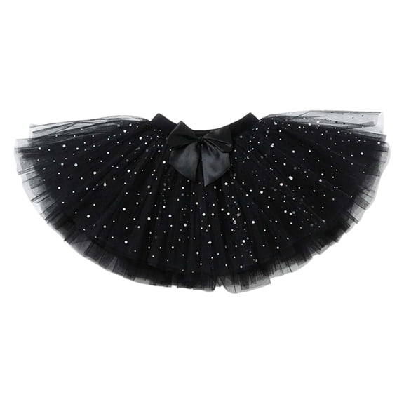 Zshosam Girls Tutu Skirt Tutu for Toddler Girls, Soft Tulle Dance Skirt for Baby Girls Princess Birthday Party Skort Size 4T 7T,(Black 4-7 Years)