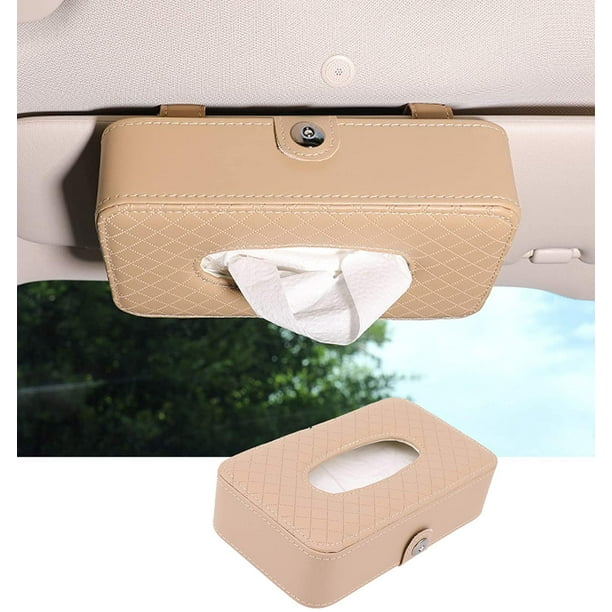 1pc Black Abs Car Tissue Box Holder Clip-on Style, Sun Visor Napkin Holder  Frame