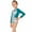 Green, variant on Fesfesfes Girls' Spring Summer Swimwear Rash Guard Swimsuit Zipper Bathing Suits Long Sleeve Ruffle Girl Full Cover Flower Print for Children(Blue,7-8 Years)
