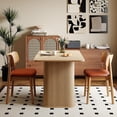 thumbnail image 4 of LAZZO 43.3" Dining Table for 4 People, Small Rectangular Kitchen Table with 3-Tier Storage Shelf, Oak, 4 of 9