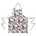 thumbnail image 2 of Multicolor Christmas Snowman Apron-Garden Aprons for Women with Pockets-Cotton Linen Waterproof Kitchen Cooking Gardening Aprons Adjustable for Kitchen,Cooking,BBQ and Salon 32"x27", 2 of 7