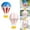 Pink and Blue, variant on 2 pieces Retro Style Hot Air Balloon Ornament Wall Hanging Decorative Photography for Home Desktop Dining Room Bathroom Pink and Four Colors