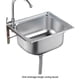 thumbnail image 2 of Inteprter Fregadero de acero inoxidable empotrado o empotrado, un solo cuenco, fácil de limpiar, fregadero de cocina con reducción de ruido Cocina y Comedor, 2 of 6