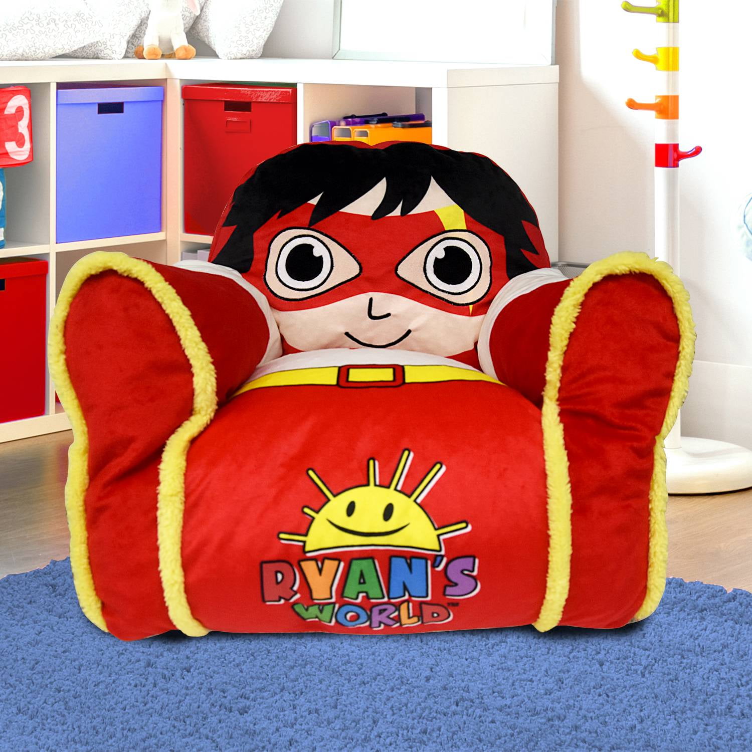 Details about   Kid's Stuffed Animal Storage Bean Bag Chair Extra Long Zipper Carrying Handle 