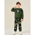 thumbnail image 3 of Boys Clothes Outfits Toddler Long Sleeve Color Block Sweatshirt and Cargo Pants Fall Winter 2PCS Set 2-8 Years, 3 of 7