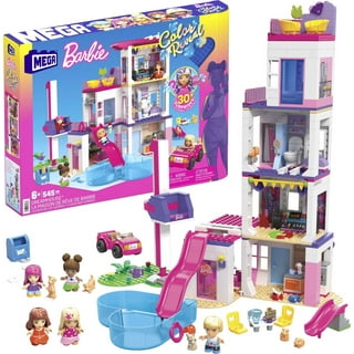 Barbie Malibu House Building Toys Set by MEGA with 303 Bricks and Special  Pieces, Accessories and 2 Micro-Dolls, Toy Gift Set for Ages 5 and up