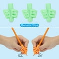 thumbnail image 4 of Uxcell 8 Pcs 3 Fingers Handwriting Pencil Grippers, Green, 4 of 6