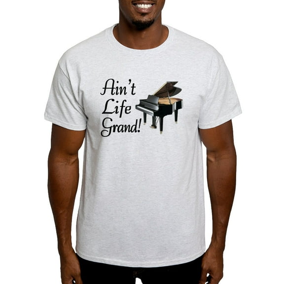 CafePress - Ain't Life Grand Piano Light T Shirt - Men's Classic Graphic T-Shirt