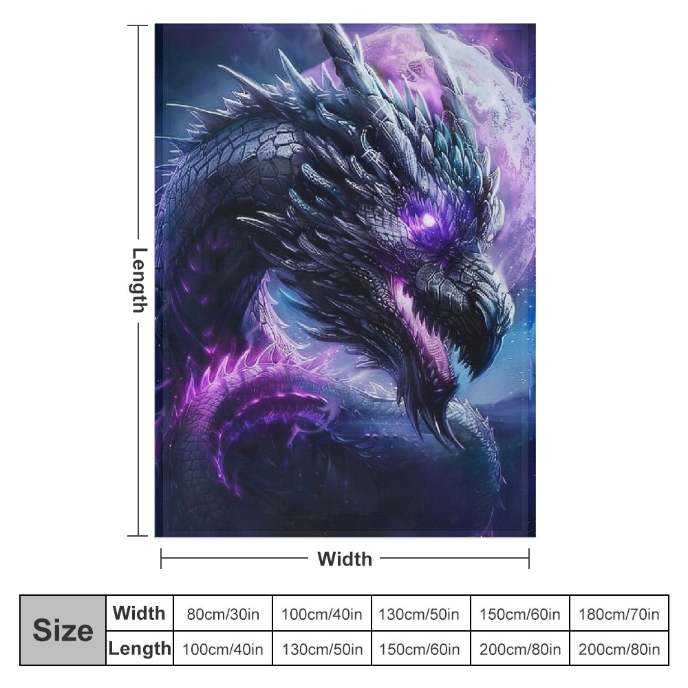 BCIIG Dragon Fantasy Art Soft Fleece Blanket Lightweight Throw Blanket for Living Rooms Sofa Decor Gifts All Seasons 50x60in