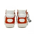 thumbnail image 4 of Off-White Men's Court 3.0 High Top Leather Suede Sneakers Orange White, 4 of 5
