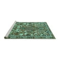thumbnail image 2 of Ahgly Company Machine Washable Indoor Rectangle Animal Turquoise Blue Traditional Area Rugs, 7' x 10', 2 of 4