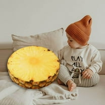 Fruit Pillow 15.35X15.35X2.76 Inch Fruit Slice Round Throw Pillows With Sponge Stuffed Floor Cushion For Home Camping Tent Cushion Easy To Use