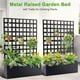 thumbnail image 5 of Pantalla de Privacidad con Macetero, Jardín Elevado Metálico con Enrejado y Ruedas, Maceteros para Patio, Caja con Drenaje para Plantas Trepadoras, Flores y Vegetales, 5 of 8