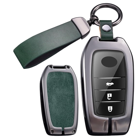 Smart Remote Key Fob Shell Case Fit for Toyota Venza RAV4 Prime Sienna Land Cruiser Fortuner Mirai 2018-up,Solid Key Holder with Clear TPU Front Cover,Antiscratched Key Skin