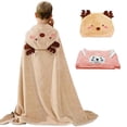 thumbnail image 1 of SAYCHEESE Toalla de Baño con Capucha – Toalla para Playa o Alberca, Bata de Baño Ultra Suave y Absorbente de Algodón 85 x 150 cm para Niños y Niñas (Venado), 1 of 6