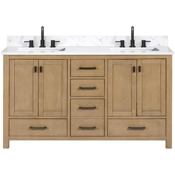 Avanity Modero-Vs61-E Modero 60" Free Standing Double Basin Vanity Set - Wood