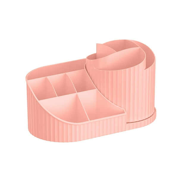 Caja de almacenamiento de escritorio para lápiz labial y cosméticos, cajón transparente, soporte para bolígrafos y papelería, tocador de encimera.