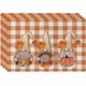 thumbnail image 5 of Manteles individuales de otoño para mesa de comedor, juego de 4 manteles individuales a cuadros de búfalo naranja, decoración de otoño de Acción de Gracias de granja para interiores y exteriores,, 5 of 5