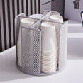 thumbnail image 6 of Paper Cup Storage Holder with 4 Compartment Rotatable Cup and Lid Organizer Gray, 6 of 9