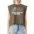 thumbnail image 5 of EcoLoom Always Read The Fine Print I'm Pregnant Wildflowers Lover Cap Sleeve Muscle Crop Shirt Women Sleeveless Baby Tee, 5 of 5