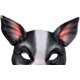thumbnail image 4 of Máscara de animal de media cara brillar máscara de Cerdo para disfraz de Halloween, 4 of 5