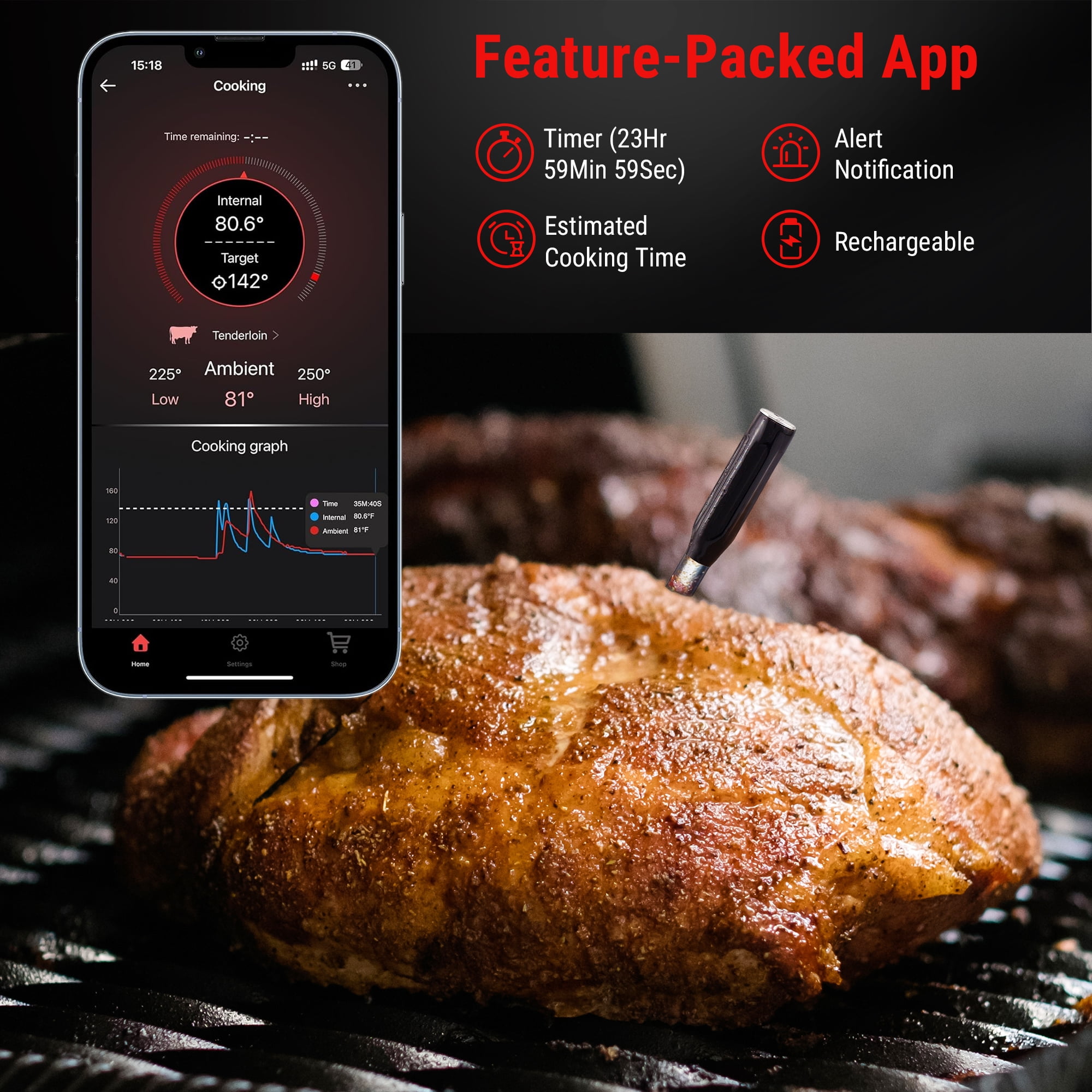 ThermoPro TempSpike Meat Thermometer - Thumbnail 2