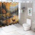 thumbnail image 7 of Patifu Deer Cabin River Bathroom Shower Curtain Set 100% Polyester Washable Shower Curtain with Hooks 36"x72, 7 of 7