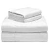Pointehaven 190 GSM 100% Cotton White Solid Flannel Deep Pocket 4 pc Sheet Set, California King