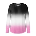 thumbnail image 5 of Womens T Shirts Long Sleeve Top Round Neck Basic Fashion Printed Tshir Thumbhole Tunic Tshirts, 5 of 6