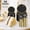 Black & Gold, variant on 175PCS Gold Plastic Disposable Dinnerware Set for 25 Guests, Includes Plates, Pre-Rolled Napkins, Silverware, and Cups for Party, Christmas & Halloween