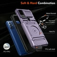 thumbnail image 6 of Phone Case for Moto G Pure with Hidden Credit Card Slot Ring Stand [360° Rotatable Ring Holder Magnetic Kickstand][Support Car Mount]Shockproof Phone Case For Motorola Moto G Pure, Violet, 6 of 7