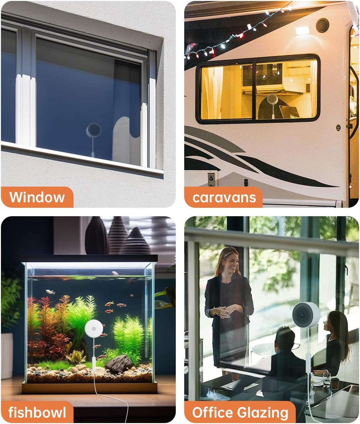 Window Camera, 2.4G&5G WIFI Home Security Camera 2K Indoor Outdoor Cameras for Home Security, Starlight Night Vision, 911 Emergency Dispatch, US Based Cloud, Easy & Quick Install