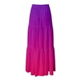 thumbnail image 5 of Jkety Women's Bohemian Print Long Maxi Skirt Midi Skirts for Women Hot Pink,M, 5 of 5