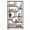 Brown-U-shaped, variant on Costway 1 PCS 5-Tier Bookshelf Tall Etagere Bookcase with Open Storage Shelves Rustic Brown