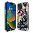 thumbnail image 3 of MUNDAZE Apple iPhone 14 Plus Shockproof Clear Hybrid Protective Phone Case Zebra Stripes Tropical Flowers Purple Blue Summer Vibes Cover, 3 of 5