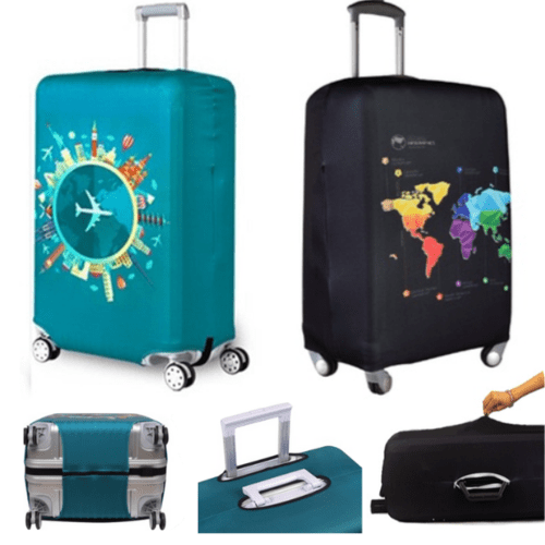 Galaxy Elastic Travel Luggage Cover,Double Print Fashion Washable Suitcase Protector Cover Fits 18-32inch Luggage
