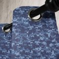 thumbnail image 3 of Ambesonne Camo Grommet Curtain, Grunge Camouflage Style Effect, 50" x 108", Pale Blue and Dark Blue, 3 of 6