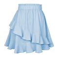 thumbnail image 5 of Women's Skirt Fashion Women'S Ruffle Skirt High Waist Irregular Solid Color Short Skirt Women'S Fashionable Solid Color Skirt, 5 of 5