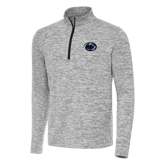 Men's Antigua Black Penn State Nittany Lions Cause Quarter-Zip Top