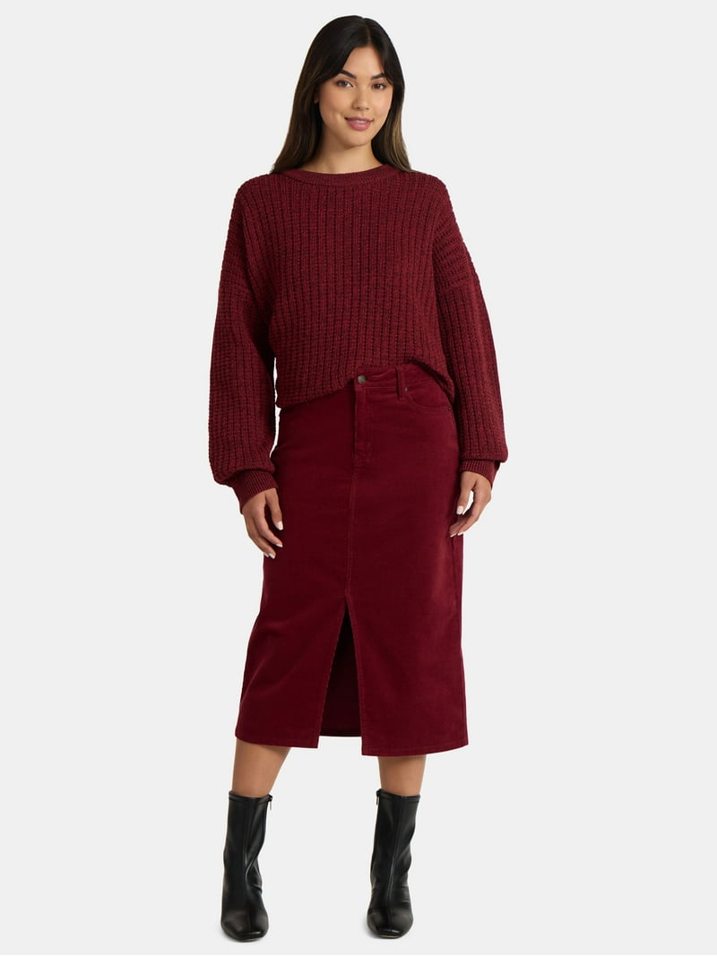 新品未使用ロンハーマンCorduroy Tiered Skirt Hao Cord Tiered Skirt, Brick