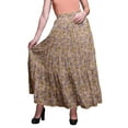 thumbnail image 1 of Bimba Jupes pour Femmes Longueur Longue Coton Imprimé Maxi Bohème Jupe d'Été, 1 of 5