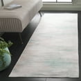 thumbnail image 2 of SAFAVIEH Malibu Zlata Abstract Machine Washable Runner Rug, Ivory/Green, 2'6" x 8', 2 of 7