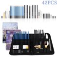 thumbnail image 2 of ODOMY 32/35/42/48Pcs Graphite Charcoal Artist Sketch Tool Kit Professional Sketching Art Graphite Pencil Kit Drawing Set, 2 of 11
