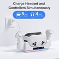 thumbnail image 2 of RGB Charging Dock for Oculus/Meta Quest 3S, VR Headset and Controller Fast Charger Base,Wall Mount Charging Stand for Meta Quest 3S Accessories with 2 Rechergeable,Dual-Use, 2 of 9
