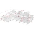 thumbnail image 2 of Newest 110.25x67'' Modern Upholstered L-Shape Sectional Sofa Couch, Modular Compressed Sofa with Free Combination for Living Room Bedroom, Melange Velvet, Grey, 2 of 7