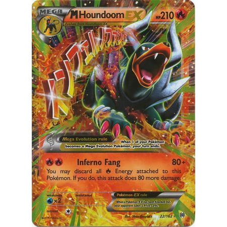 FA Mega M Houndoom EX FULL ART 154/162 for Pokemon TCG Online PTCGO Digital Card 