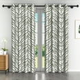 thumbnail image 2 of Lfeey Striped Abstract Blackout Curtains, Zebra Print Green Room Privacy Drapes, 42x72 inch, 2 Panels, 2 of 6