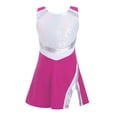 thumbnail image 3 of Manyakai Kids Girls Cheerleading Outfits with Shorts Sleeveless Sequins Sports Tennis Golf Dress Rose 3T, 3 of 5